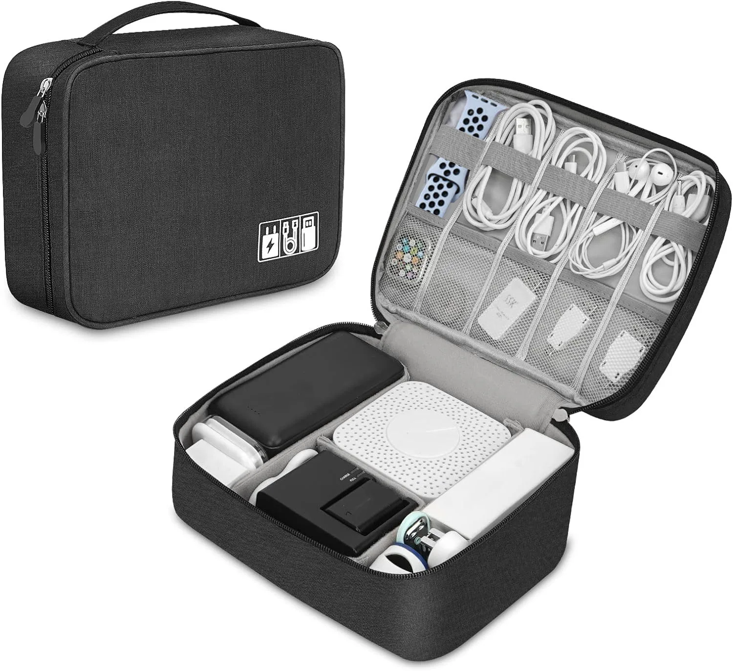 Tech Accessories Storage - حافظة تنظيم تقنية محمولة لتخزين الملحقات