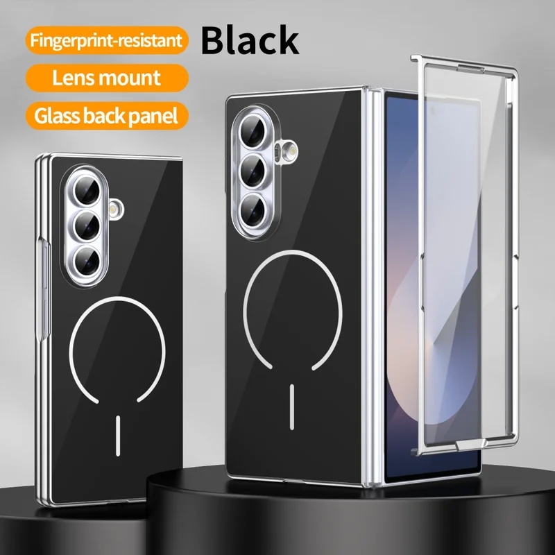 Tech Accessories Business - حافظة هاتف زجاجية مغناطيسية قابلة للطي