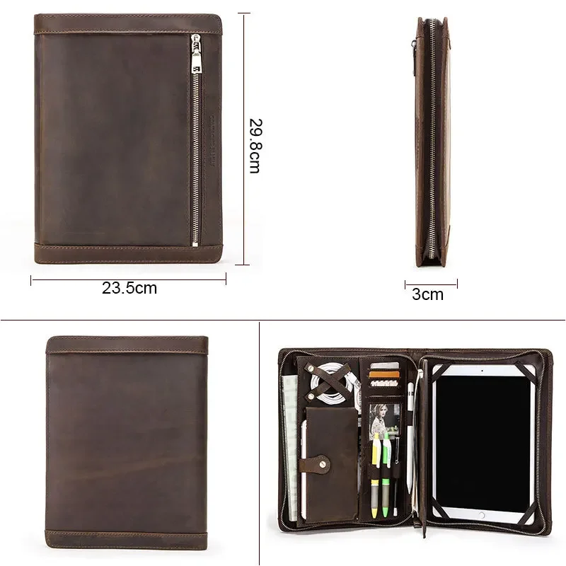 Tech Accessories Storage - حقيبة تخزين جلدية للأجهزة اللوحية مع