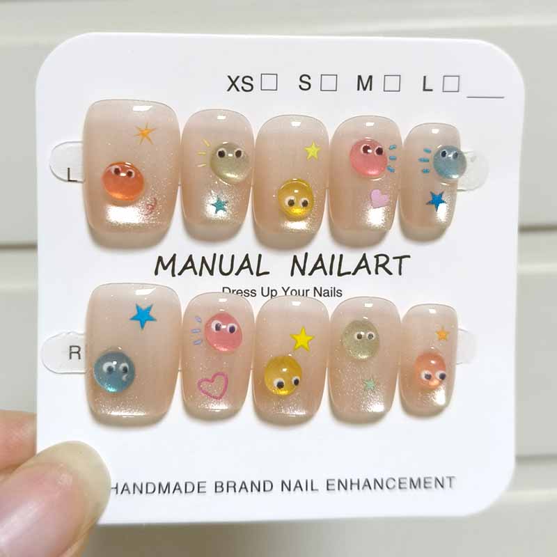 Nail Tech Accessories - 10 قطعة النمط الفرنسي الجديد لطيف