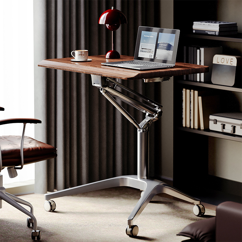 Laptop Stand Bamboo - مكتب قابل للتعديل بالهواء المضغوط، طاولة