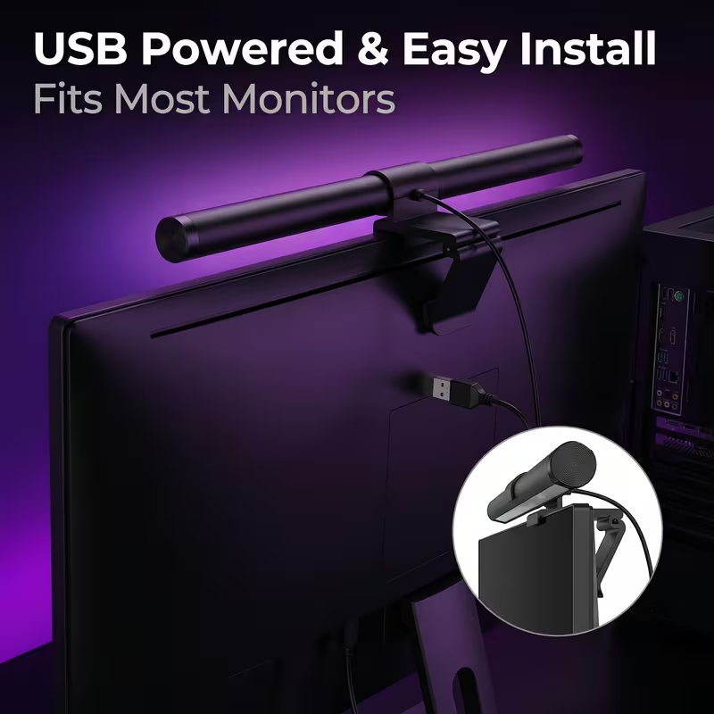 شريط إضاءة LED للشاشة مع جهاز  - مراجعة Monitor Light Bar وسعره