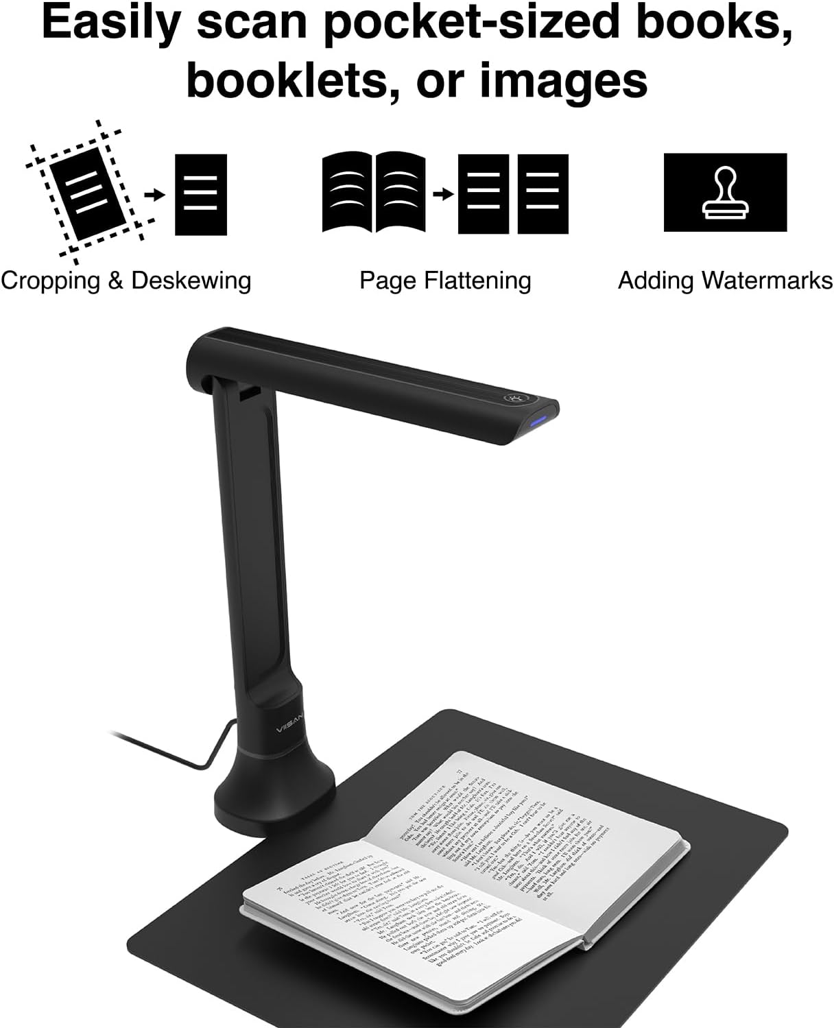 كاميرا وثائق VIISAN DB8401 بدق - مراجعة Document Scanner Portable وسعره