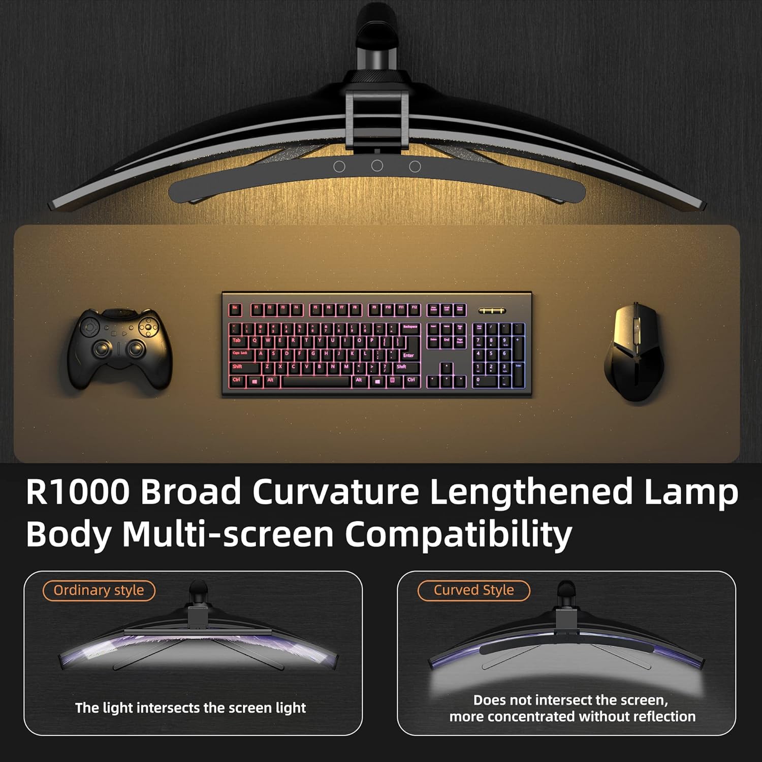 شريط إضاءة شاشة منحني 3 ألوان  - مراجعة Monitor Light Bar وسعره