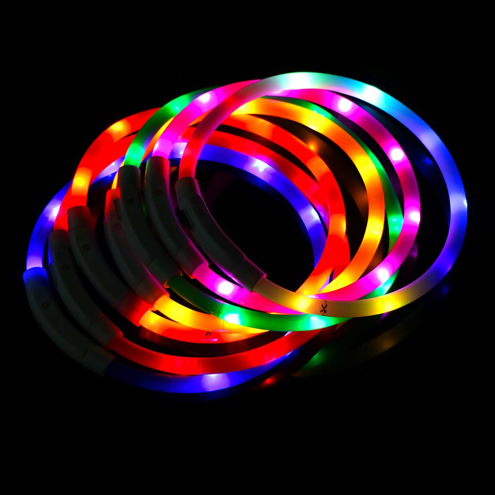 LED USB الكلب طوق مع توهج وامض - مراجعة Tech Dog Accessories وسعره