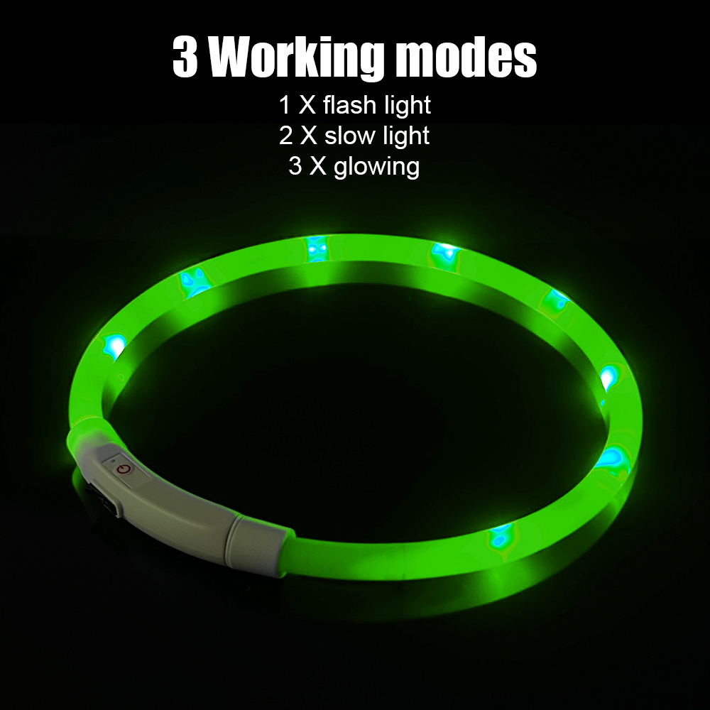 LED USB الكلب طوق مع توهج وامض - مراجعة Tech Dog Accessories وسعره