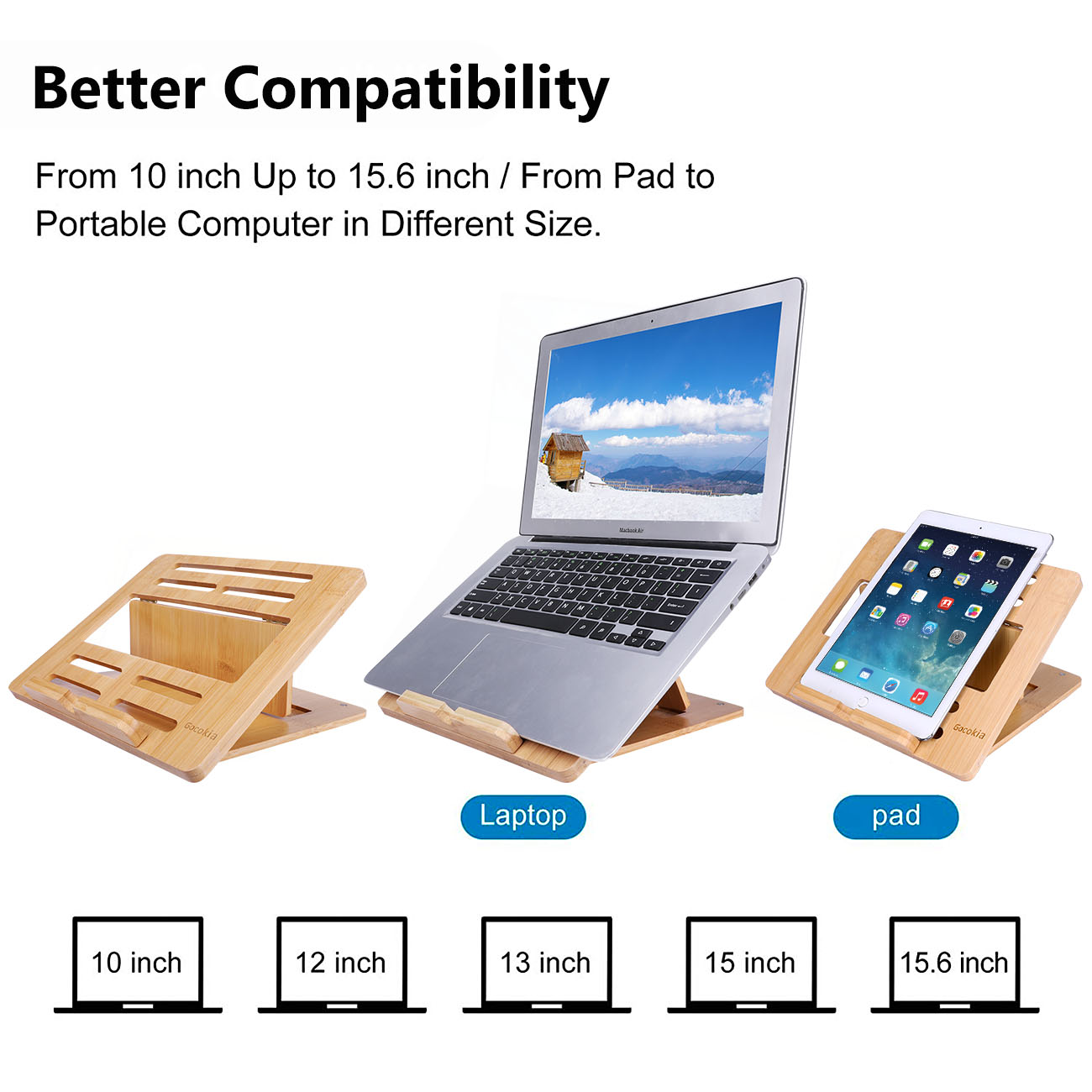 الخيزران قابل للطي دفتر كمبيوت - مراجعة Laptop Stand Bamboo وسعره