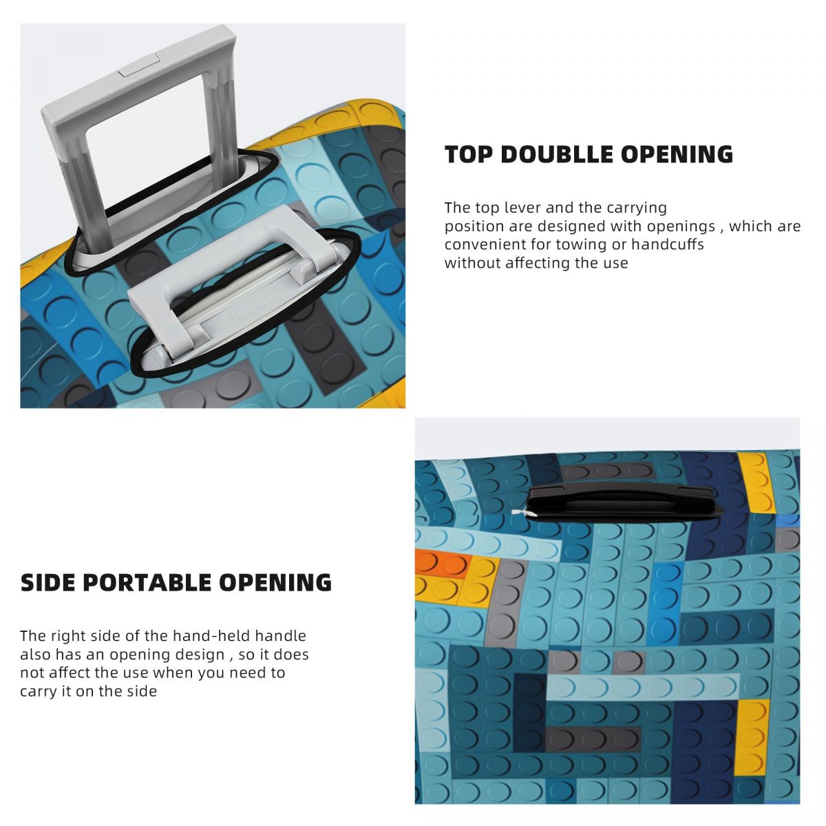 غطاء حقيبة سفر بتصميم مكعبات ب - مراجعة Tech Accessories Business وسعره