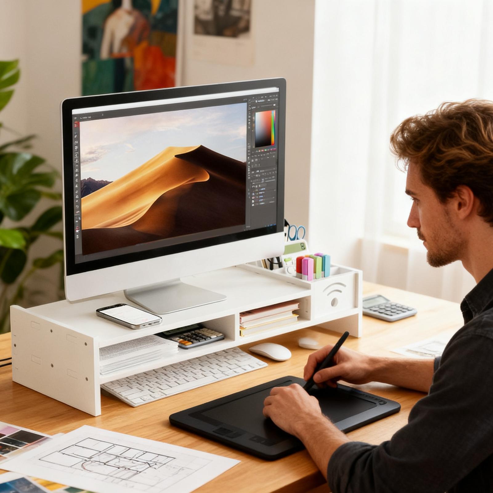 حامل شاشة للكمبيوتر المكتبي بط - مراجعة Laptop Stand Bamboo وسعره